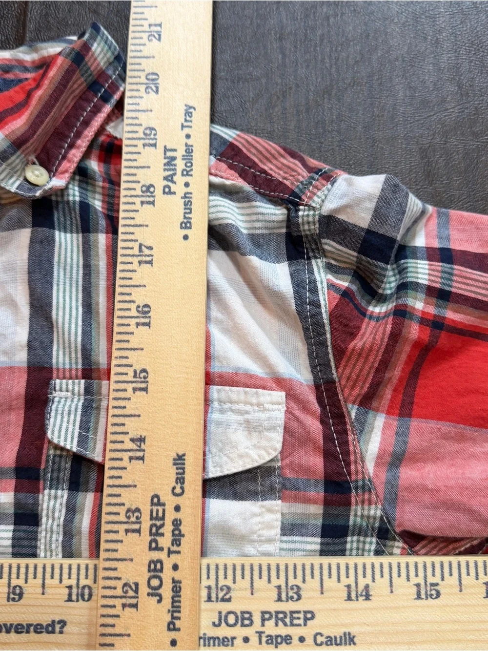 OshKosh B'gosh Boys Plaid Button-Down Shirt Sz 7 100% Cotton